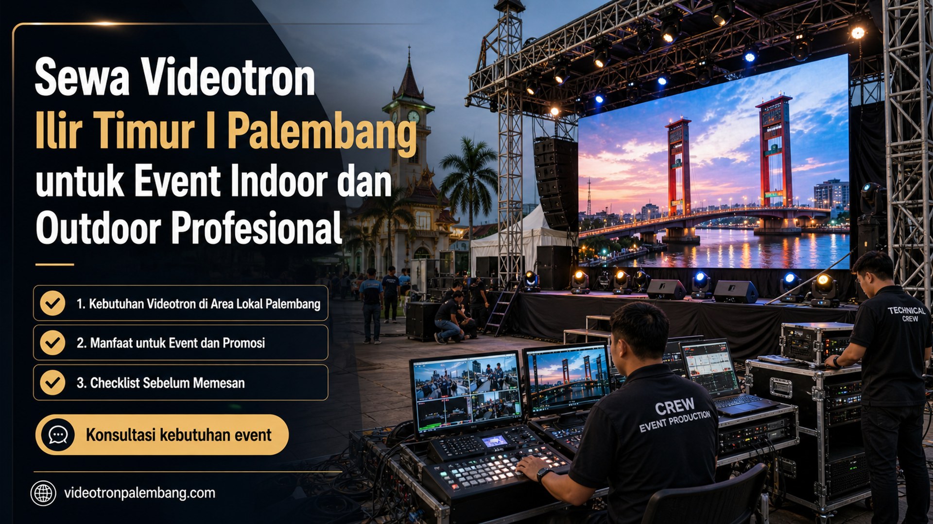 Sewa Videotron Ilir Timur I Palembang untuk Event Indoor dan Outdoor Profesional