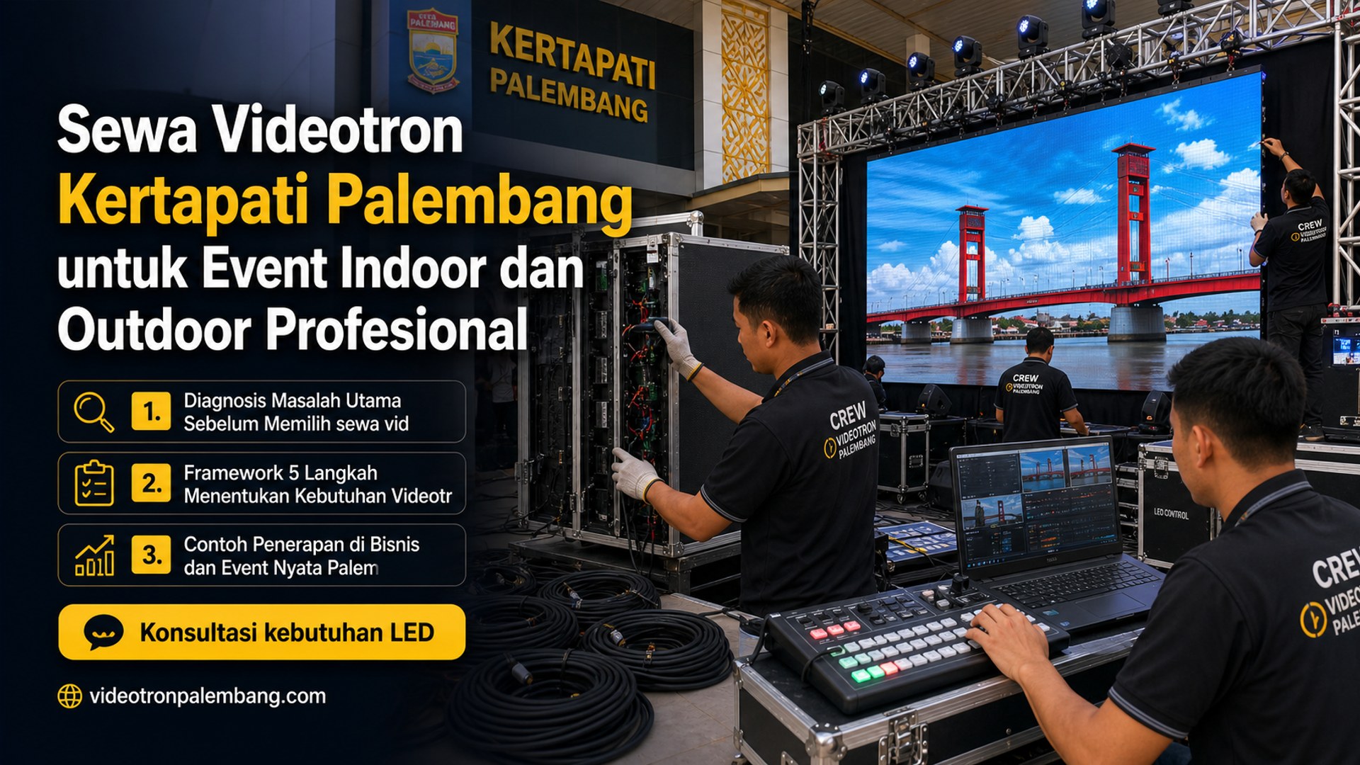 Sewa Videotron Kertapati Palembang untuk Event Indoor dan Outdoor Profesional