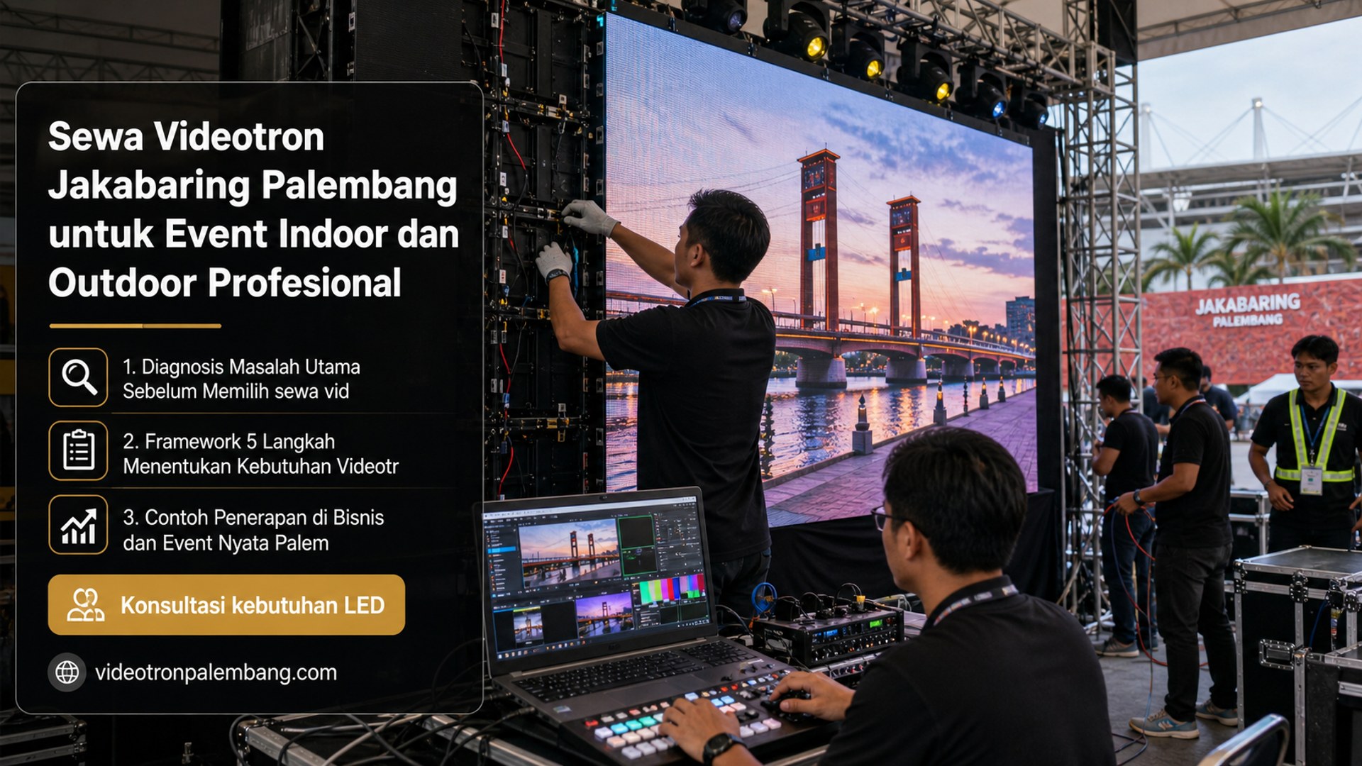 Sewa Videotron Jakabaring Palembang untuk Event Indoor dan Outdoor Profesional