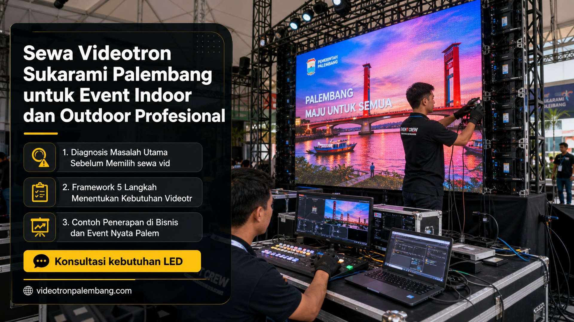 Sewa Videotron Sukarami Palembang untuk Event Indoor dan Outdoor Profesional