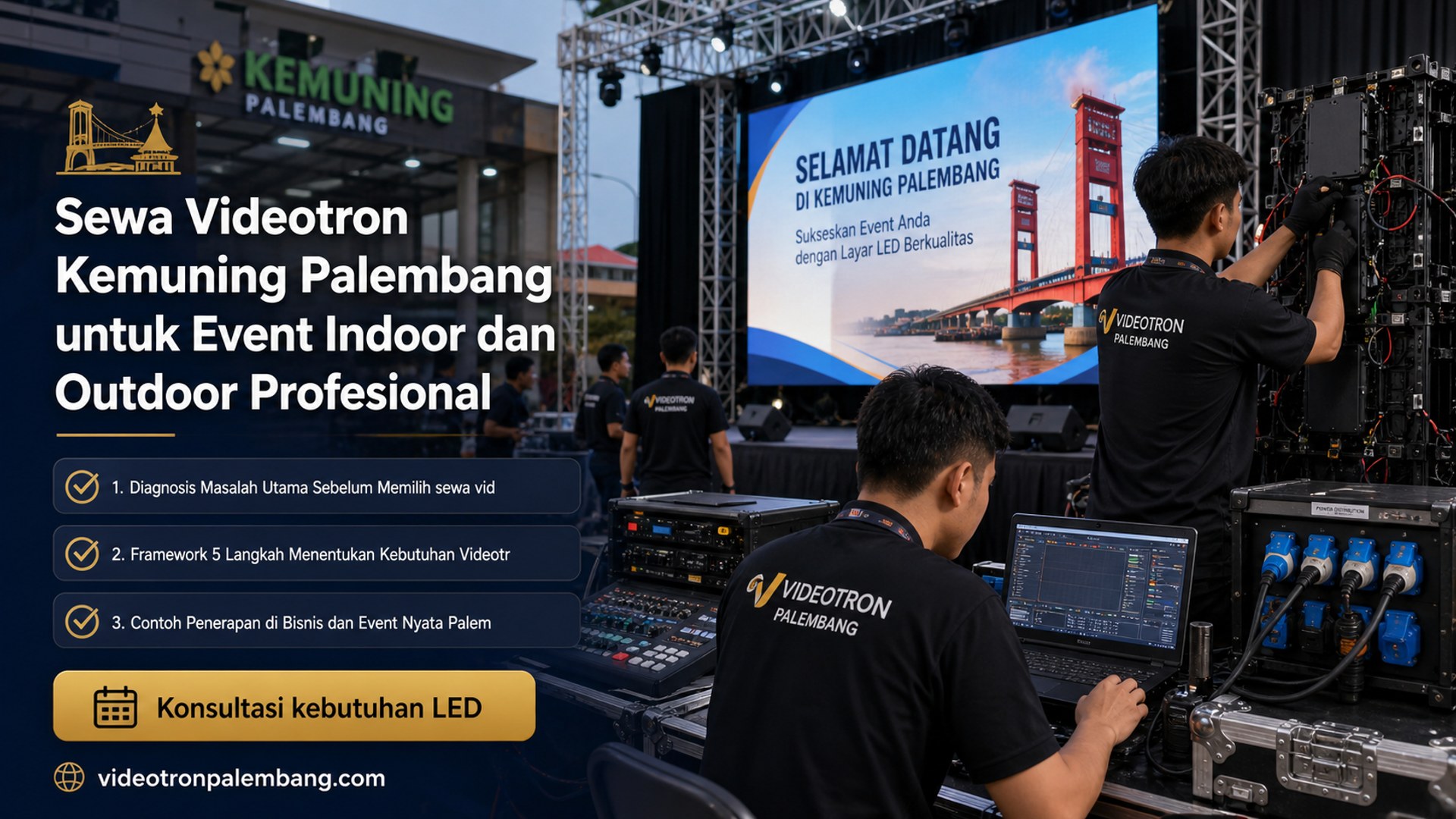 Sewa Videotron Kemuning Palembang untuk Event Indoor dan Outdoor Profesional
