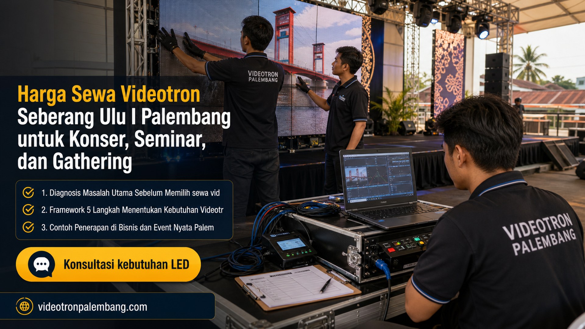 Harga Sewa Videotron Seberang Ulu I Palembang untuk Konser, Seminar, dan Gathering