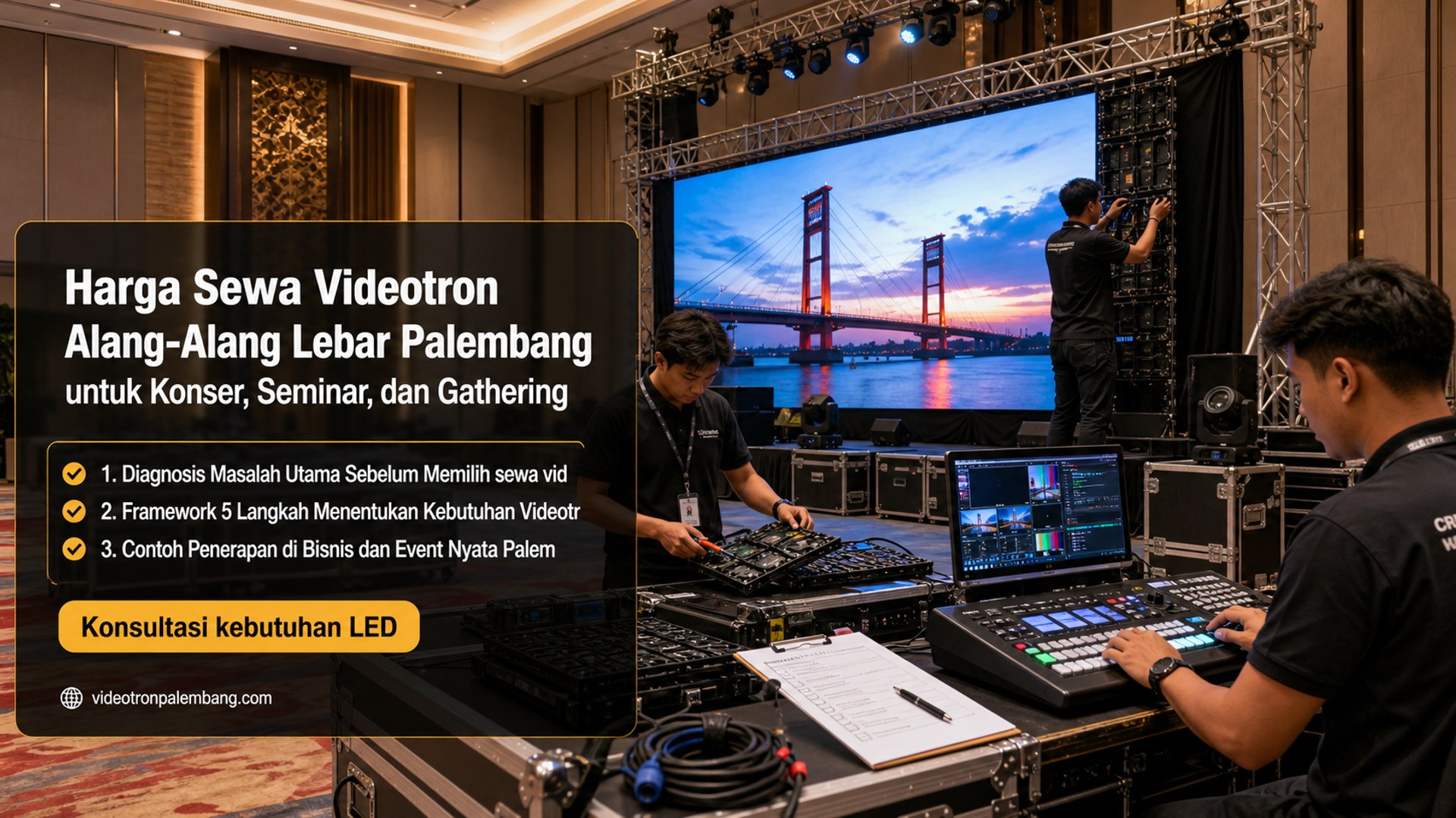 Harga Sewa Videotron Alang-Alang Lebar Palembang untuk Konser, Seminar, dan Gathering