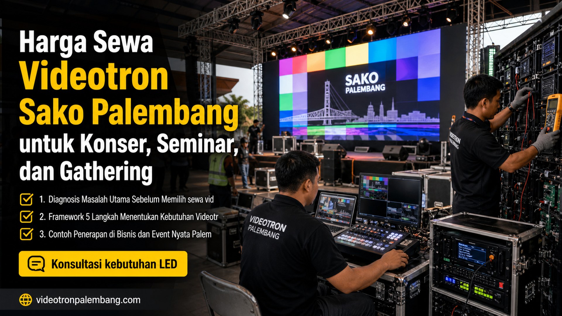 Harga Sewa Videotron Sako Palembang untuk Konser, Seminar, dan Gathering