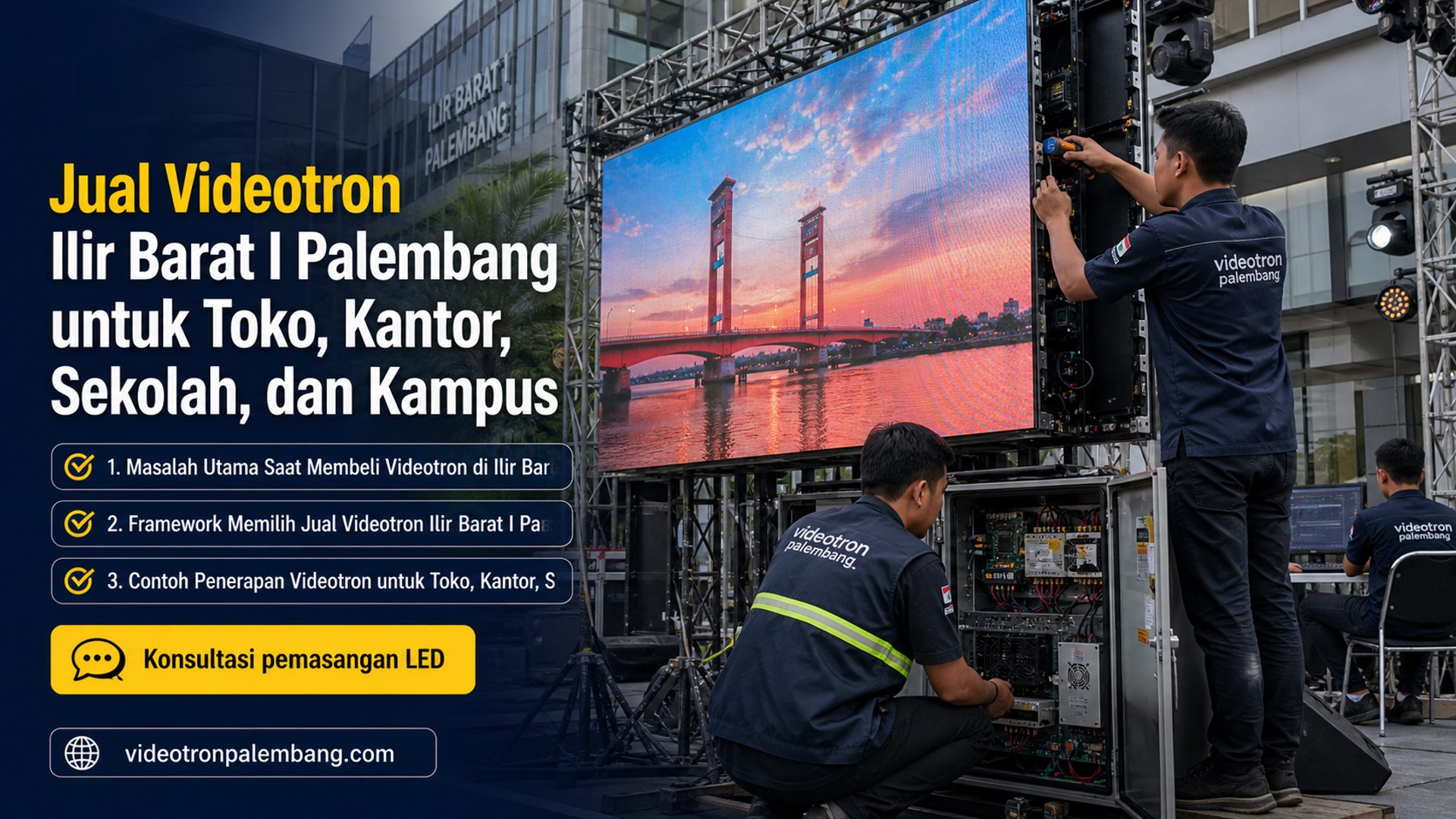 Jual Videotron Ilir Barat I Palembang untuk Toko, Kantor, Sekolah, dan Kampus