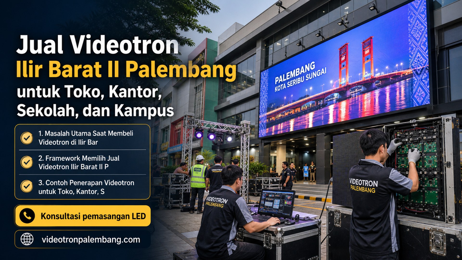 Jual Videotron Ilir Barat II Palembang untuk Toko, Kantor, Sekolah, dan Kampus