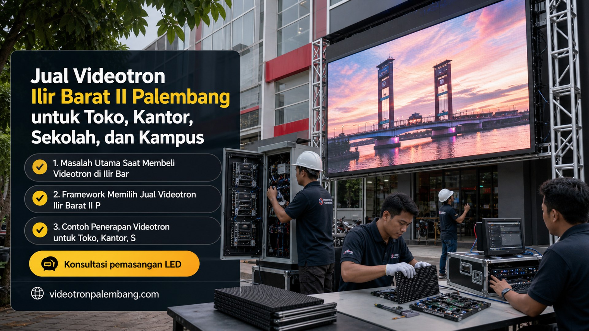 Jual Videotron Ilir Barat II Palembang untuk Toko, Kantor, Sekolah, dan Kampus