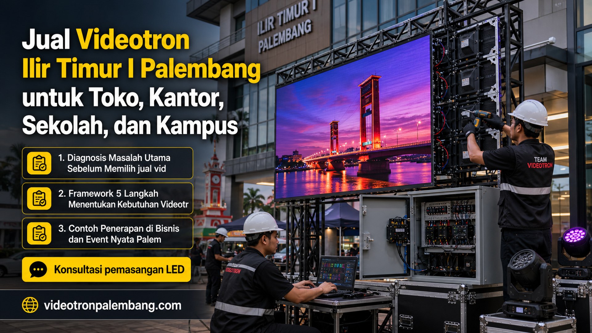 Jual Videotron Ilir Timur I Palembang untuk Toko, Kantor, Sekolah, dan Kampus