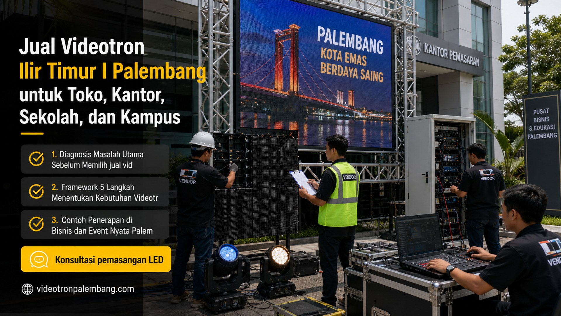 Jual Videotron Ilir Timur I Palembang untuk Toko, Kantor, Sekolah, dan Kampus
