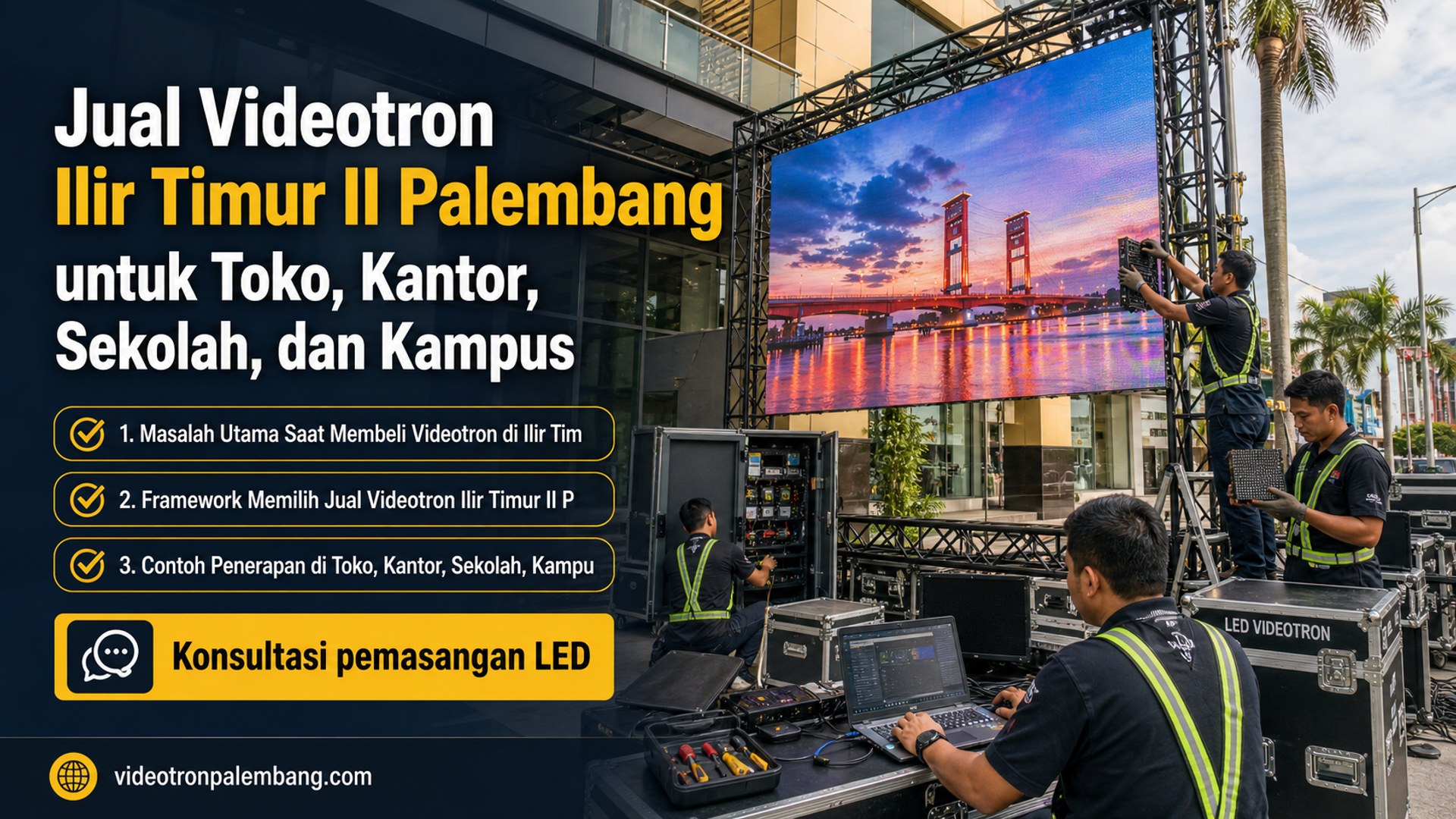 Jual Videotron Ilir Timur II Palembang untuk Toko, Kantor, Sekolah, dan Kampus