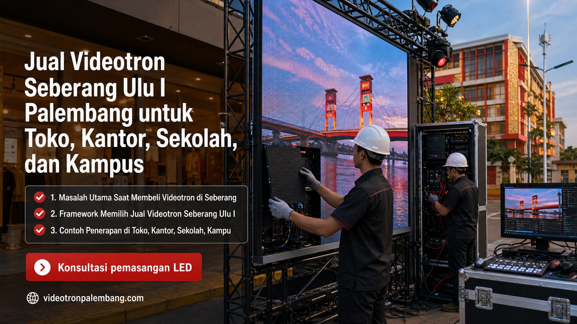 Jual Videotron Seberang Ulu I Palembang untuk Toko, Kantor, Sekolah, dan Kampus