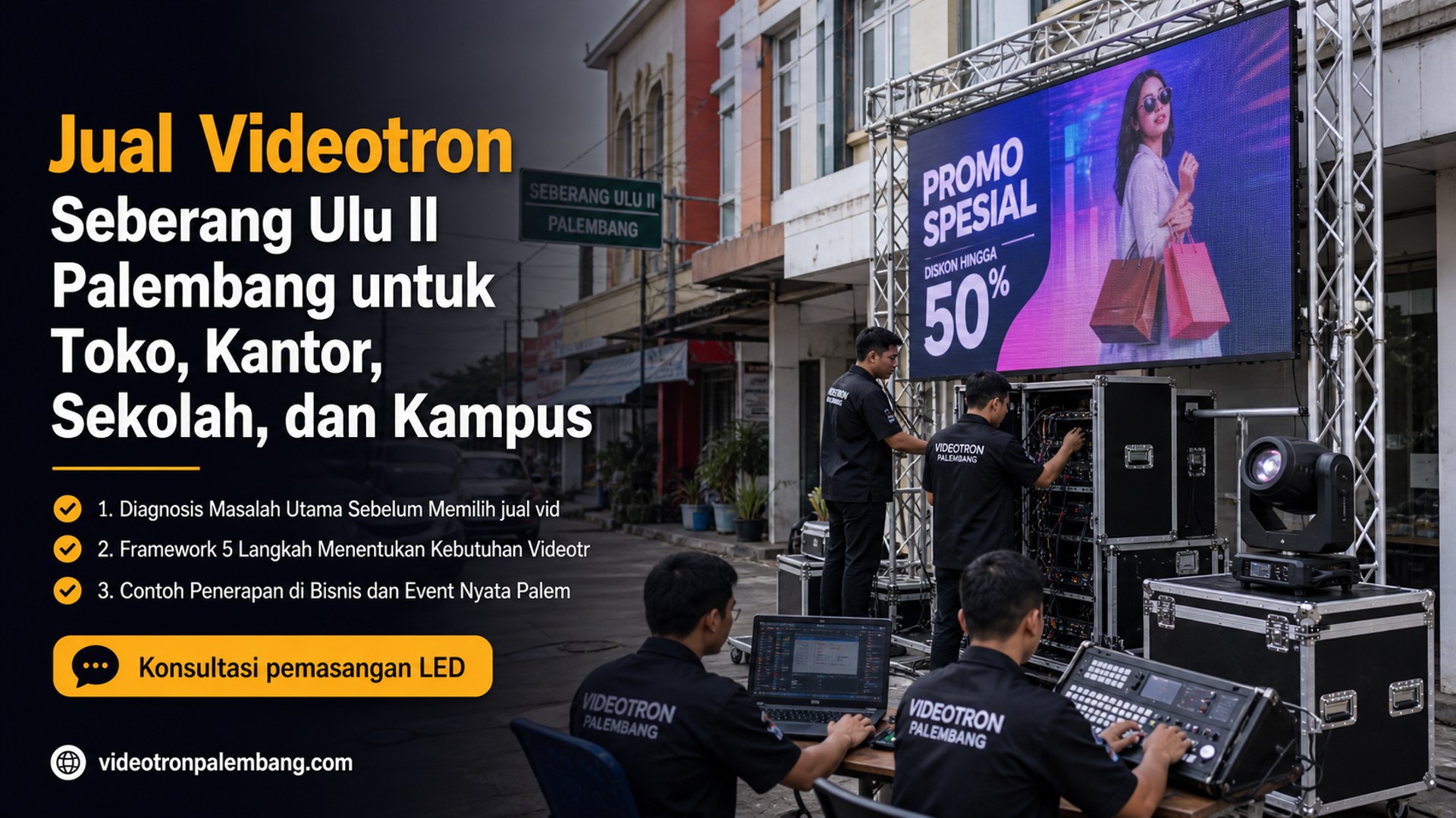 Jual Videotron Seberang Ulu II Palembang untuk Toko, Kantor, Sekolah, dan Kampus