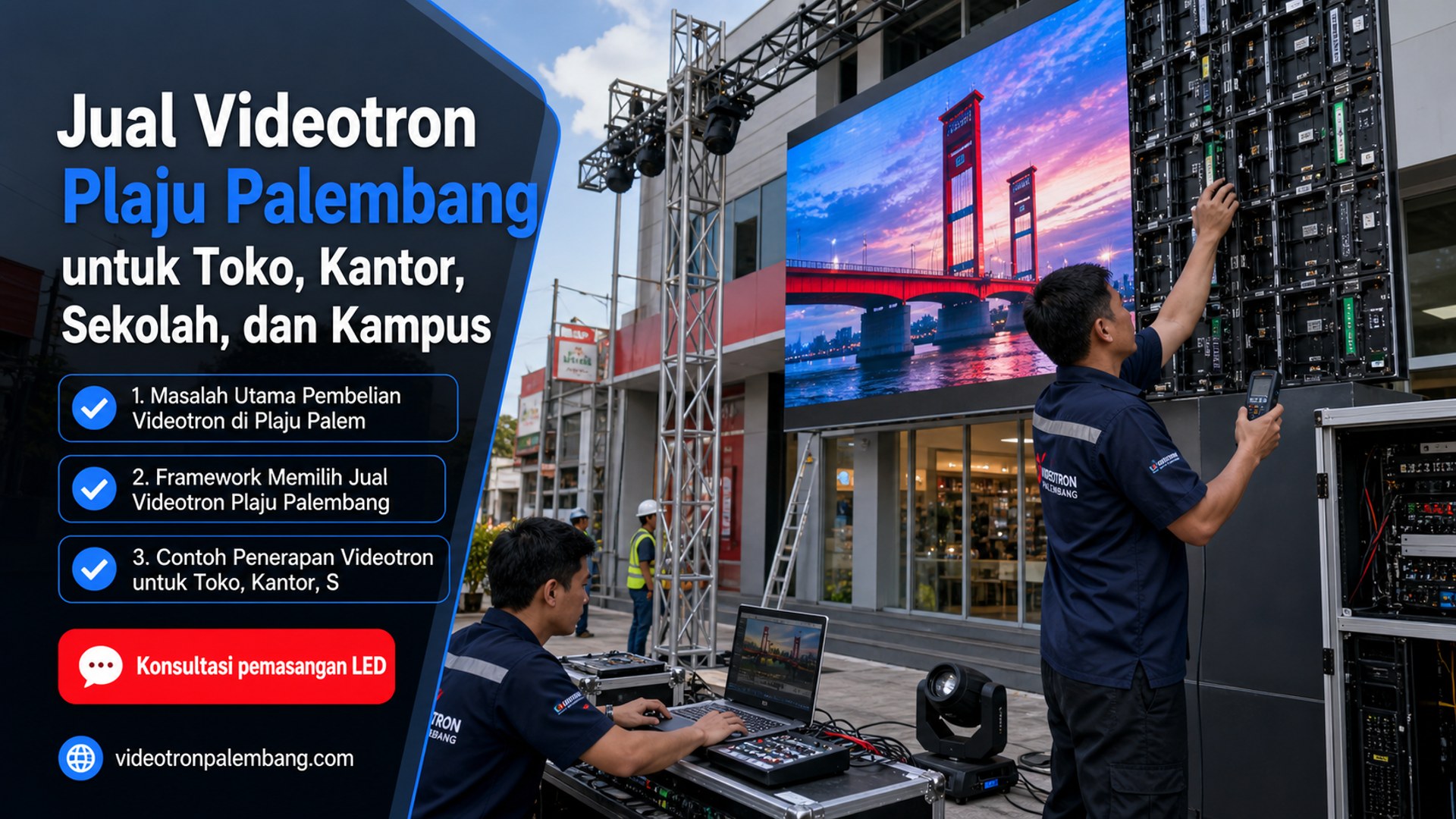 Jual Videotron Plaju Palembang untuk Toko, Kantor, Sekolah, dan Kampus
