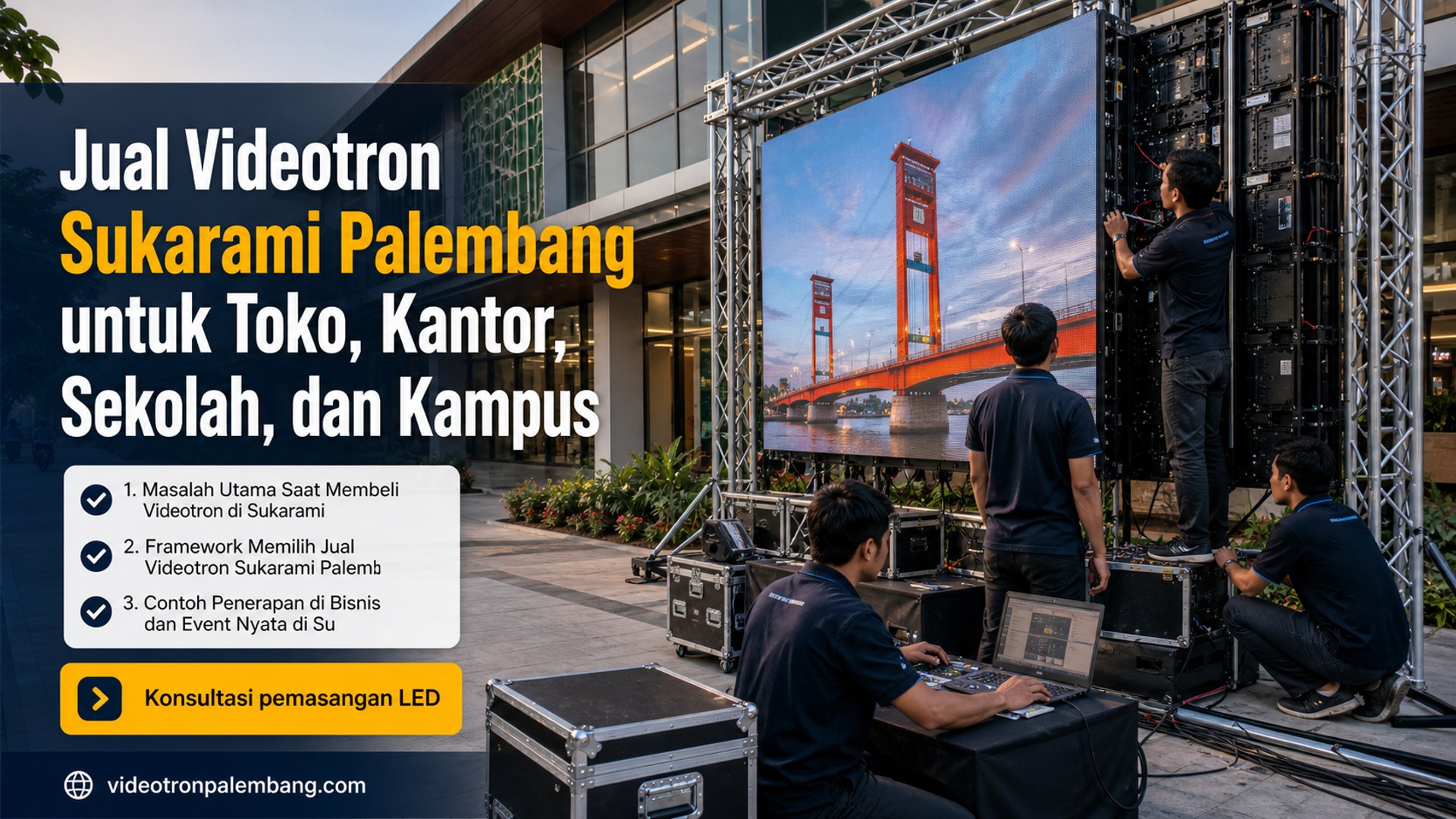 Jual Videotron Sukarami Palembang untuk Toko, Kantor, Sekolah, dan Kampus