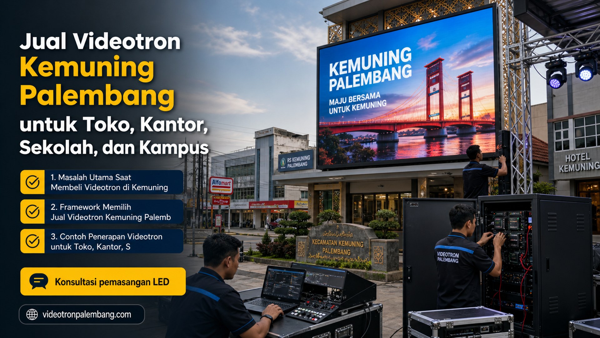 Jual Videotron Kemuning Palembang untuk Toko, Kantor, Sekolah, dan Kampus