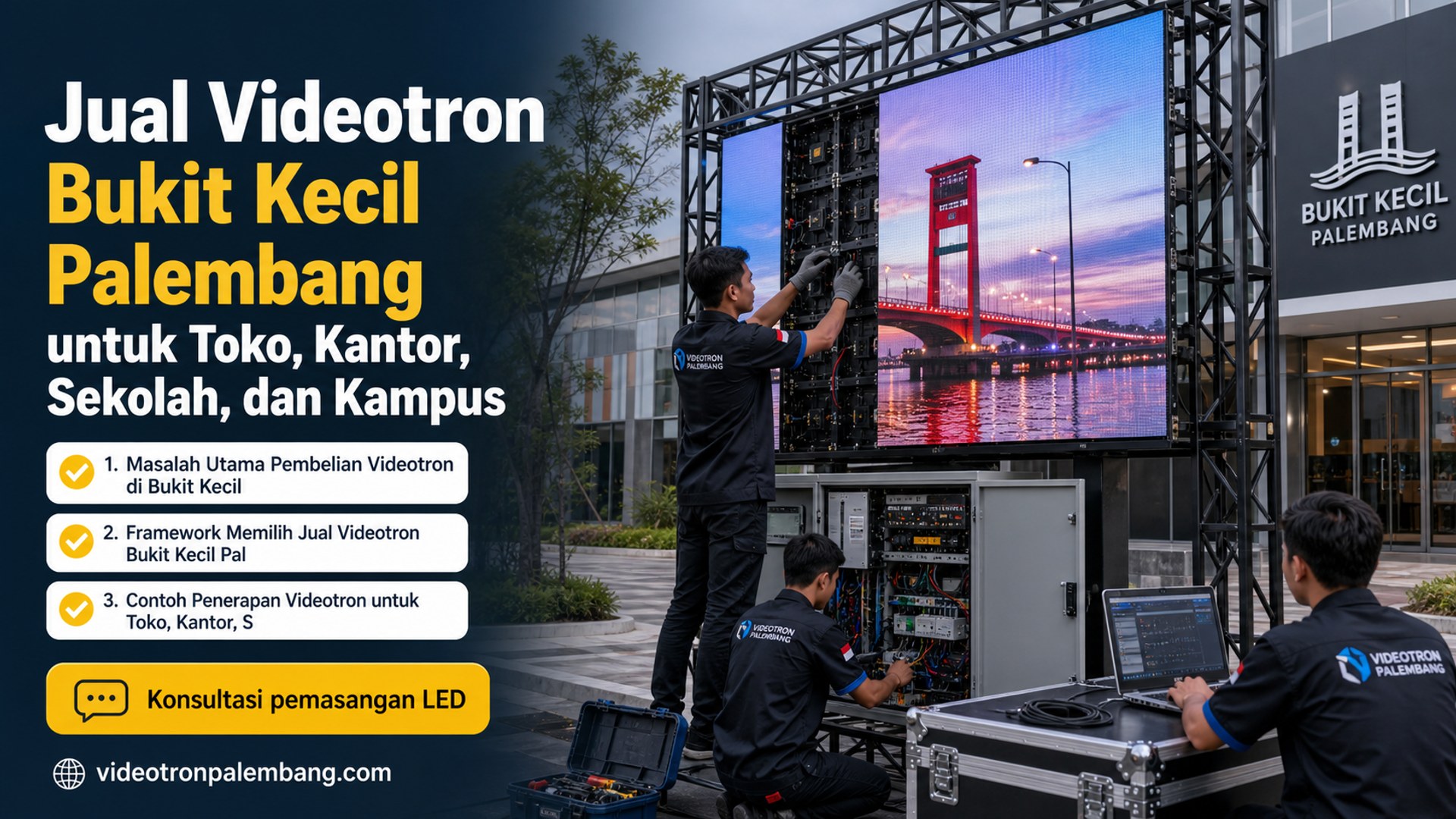 Jual Videotron Bukit Kecil Palembang untuk Toko, Kantor, Sekolah, dan Kampus
