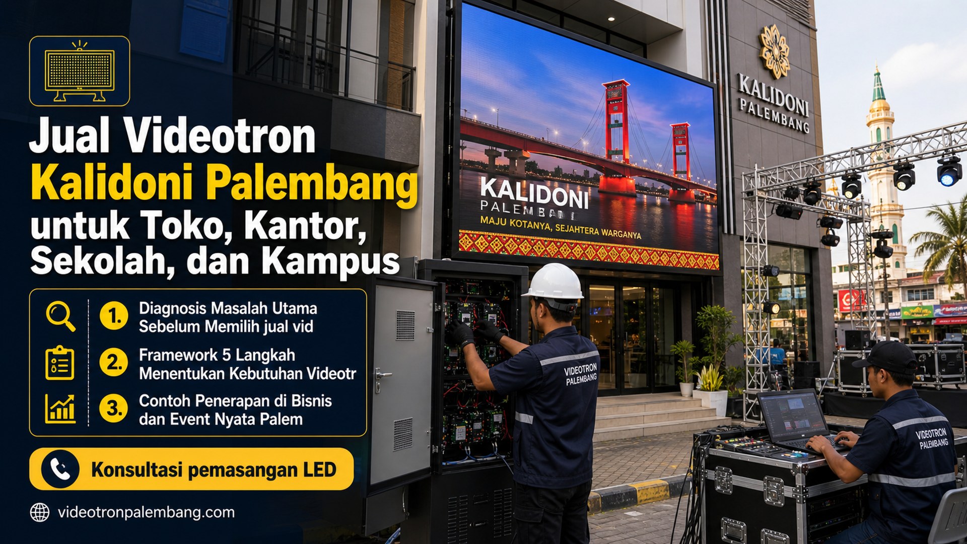 Jual Videotron Kalidoni Palembang untuk Toko, Kantor, Sekolah, dan Kampus