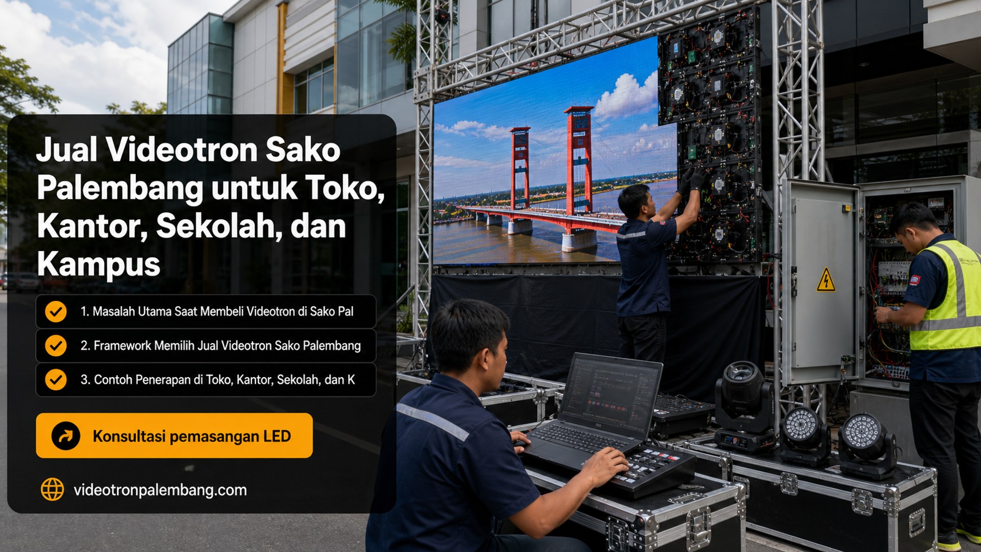 Jual Videotron Sako Palembang untuk Toko, Kantor, Sekolah, dan Kampus