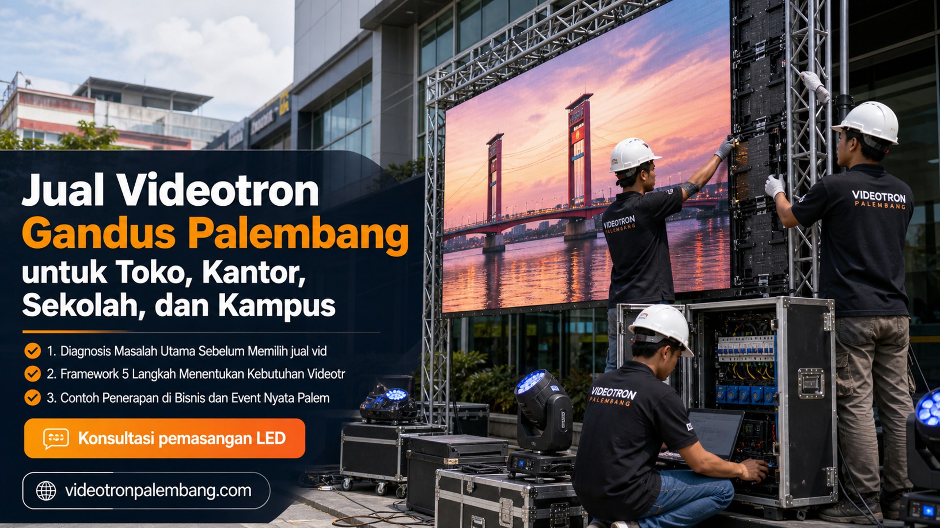 Jual Videotron Gandus Palembang untuk Toko, Kantor, Sekolah, dan Kampus