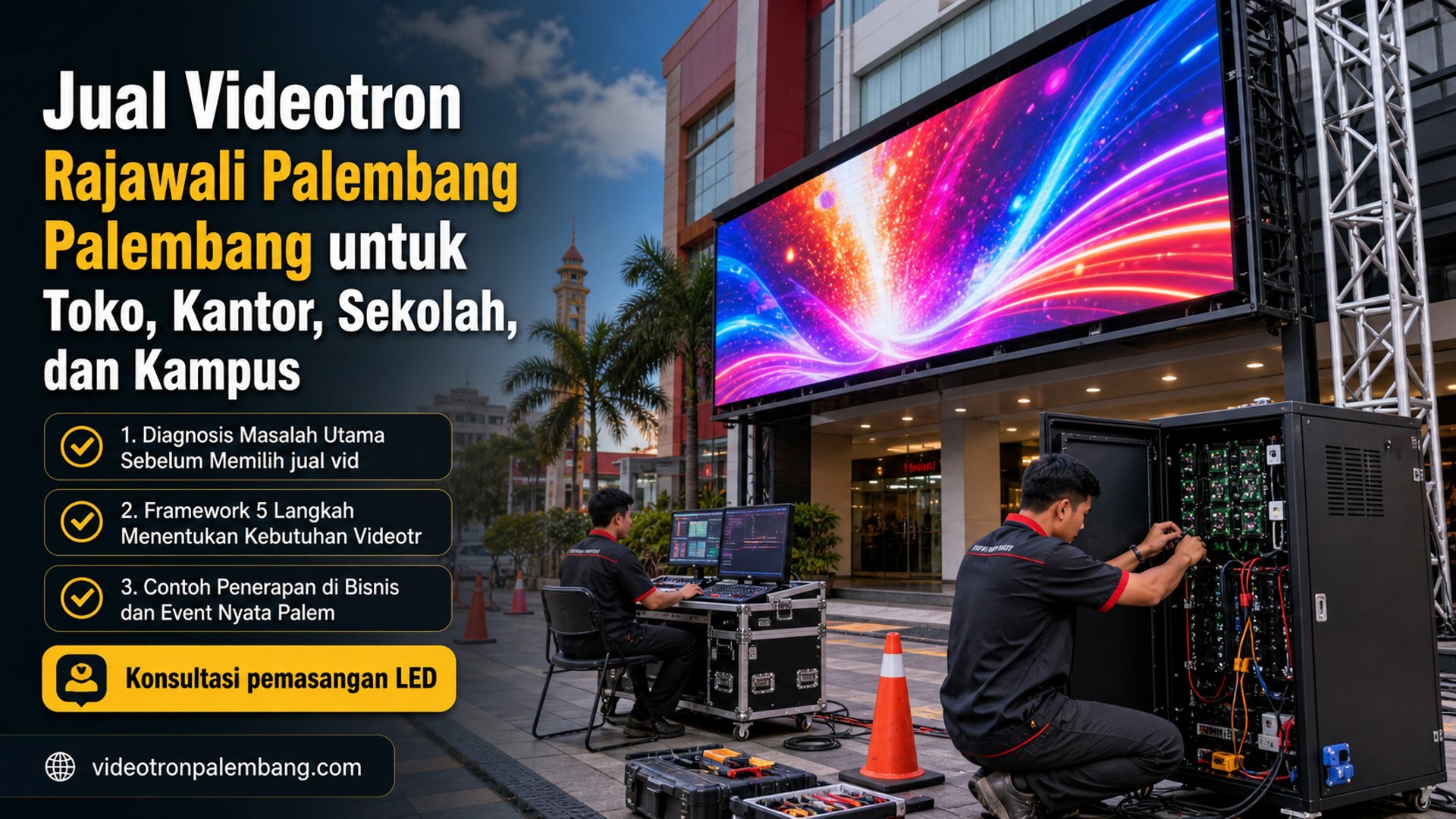 Jual Videotron Rajawali Palembang Palembang untuk Toko, Kantor, Sekolah, dan Kampus