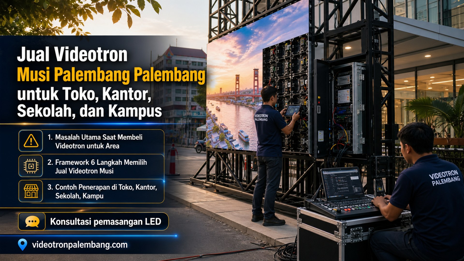 Jual Videotron Musi Palembang Palembang untuk Toko, Kantor, Sekolah, dan Kampus