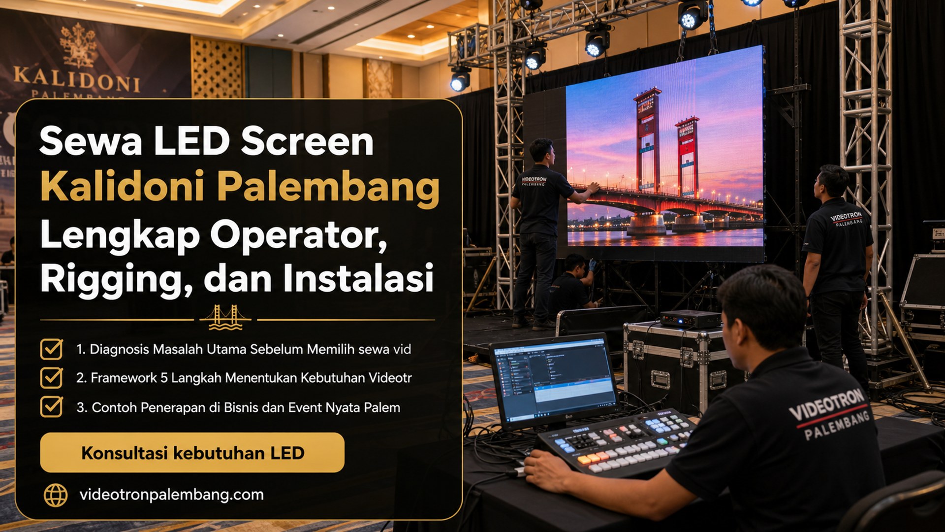 Sewa LED Screen Kalidoni Palembang Lengkap Operator, Rigging, dan Instalasi