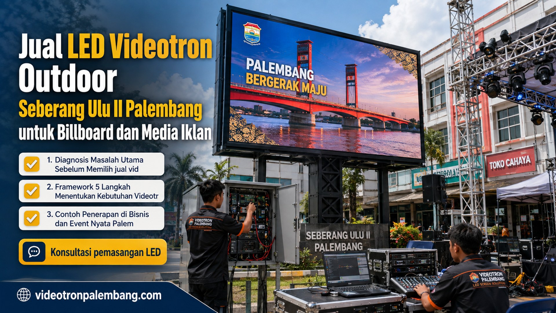 Jual LED Videotron Outdoor Seberang Ulu II Palembang untuk Billboard dan Media Iklan