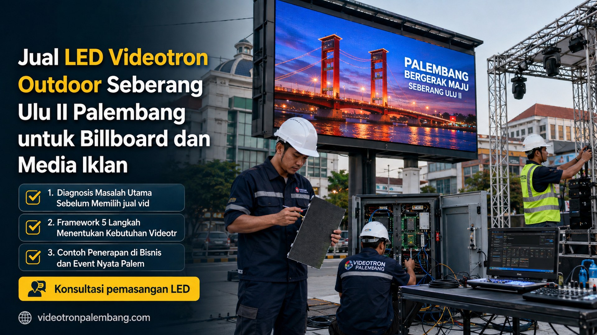Jual LED Videotron Outdoor Seberang Ulu II Palembang untuk Billboard dan Media Iklan