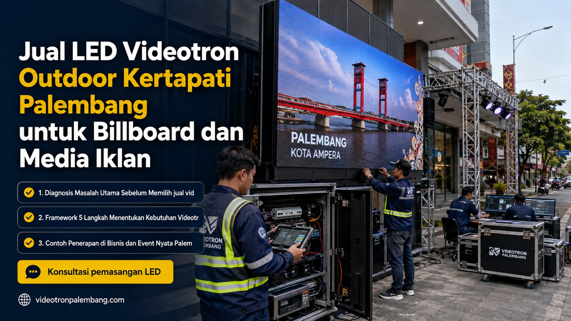 Jual LED Videotron Outdoor Kertapati Palembang untuk Billboard dan Media Iklan